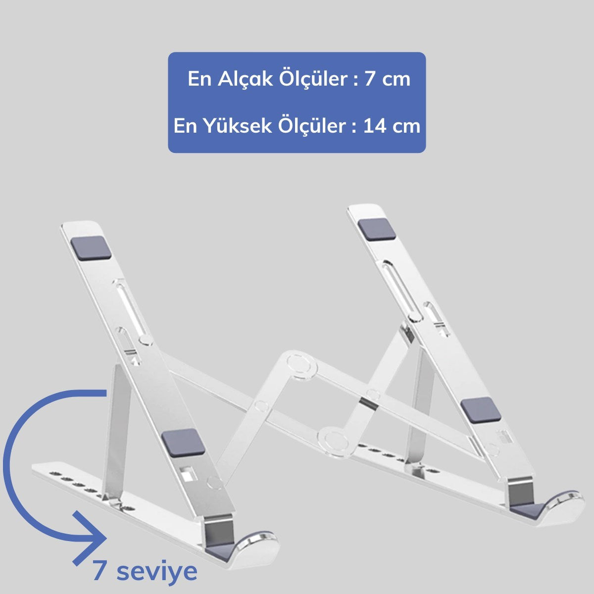 BUFFER Ayarlanabilir Dizüstü Destek Tabanı Tamamen Katlanabilir Taşınabilir Laptop Yükseltici