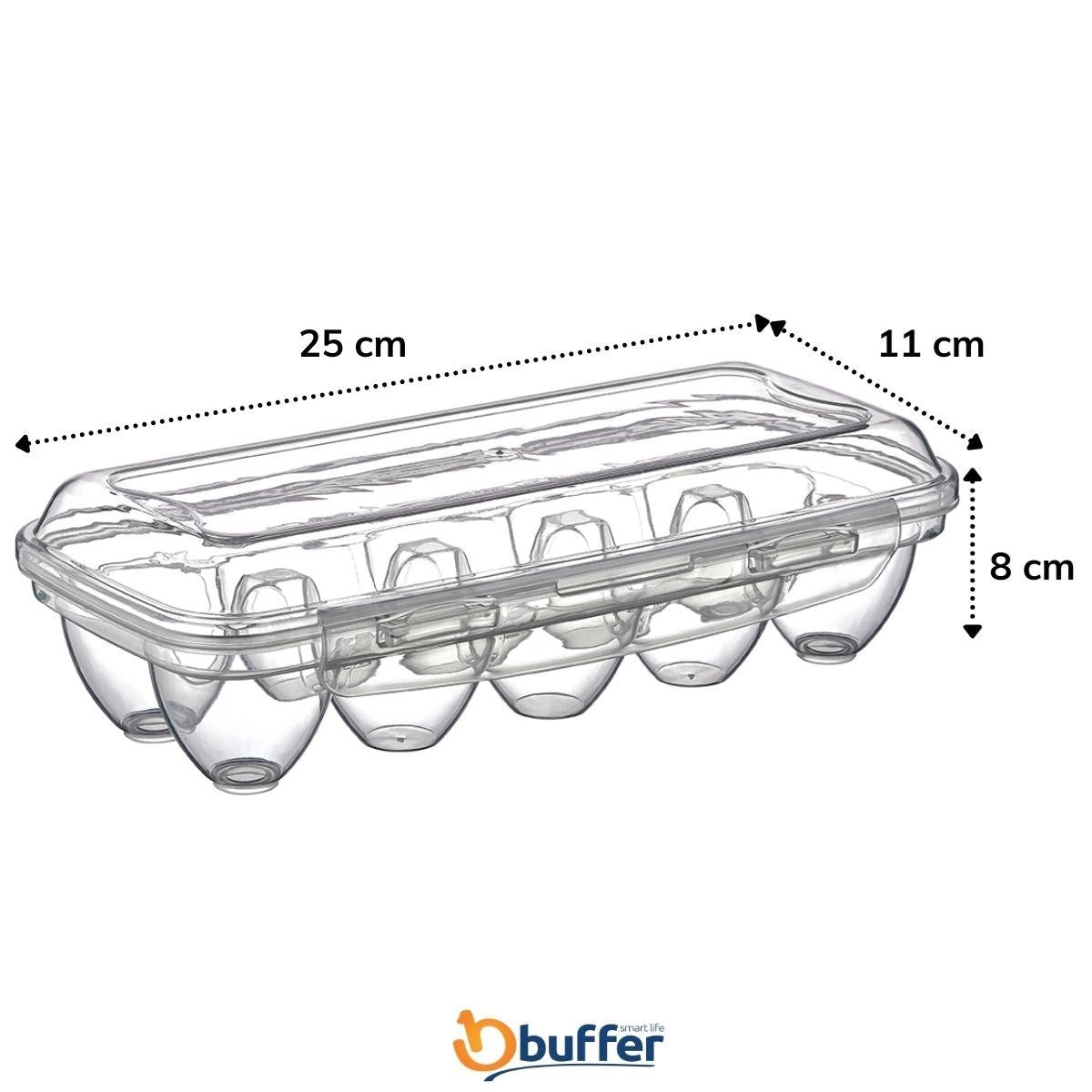 BUFFER 10 Bölmeli Kilitli Kapaklı Yumurtalık Saklama Kutusu YU110