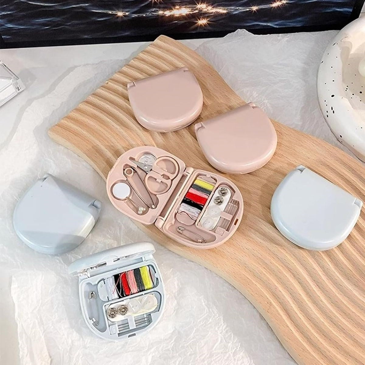 Çok Fonksiyonlu Mini Çanta Boy Seyahat Tipi Dikiş Seti