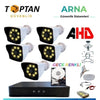 5 Kameralı 5mp Lens 1080P Warm LED Gece Renkli 320 GB HDD Dahil Güvenlik Seti