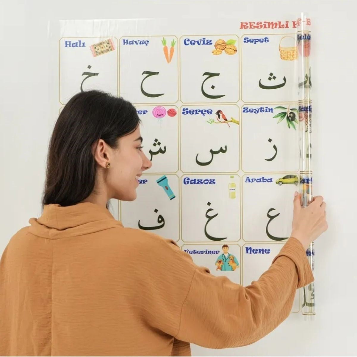 BUFFER 70x100 cm Statik Kağıt Elif-Ba Öğrenme Tahtası
