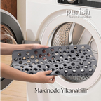 Purish | Kaymaz Banyo Paspası | Antrasit Gri | 36x66 cm – Dikdörtgen Duş Matı, Küvet Paspası | Güçlü Vantuzlu, Su Tahliyeli, Yumuşak