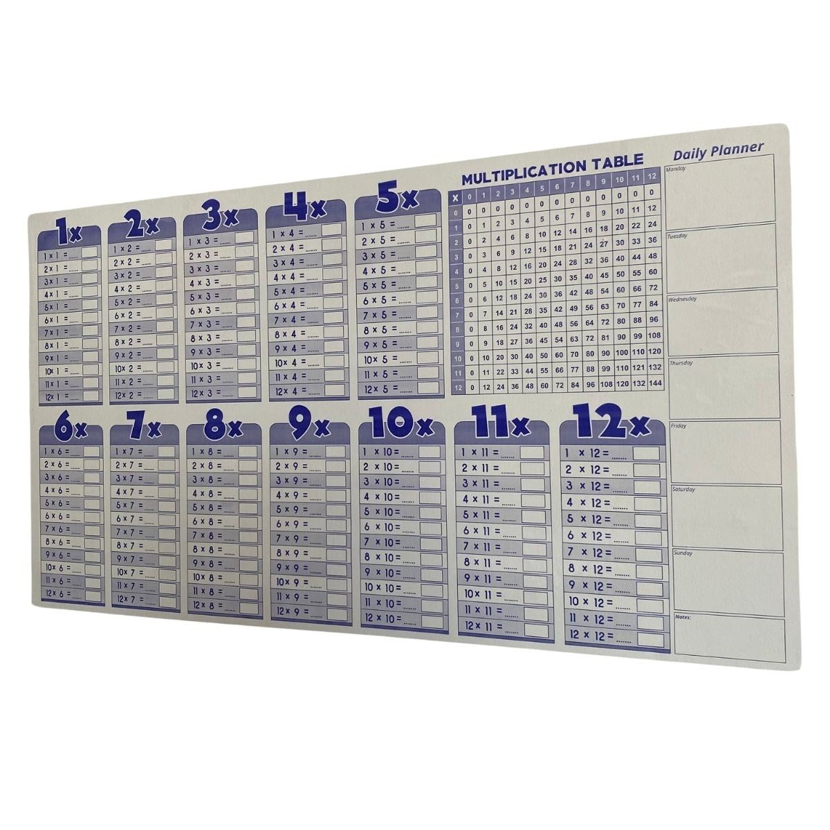 BUFFER Statik Akıllı Kağıt Ingilizce Çarpım Tablosu 100x56 Cm