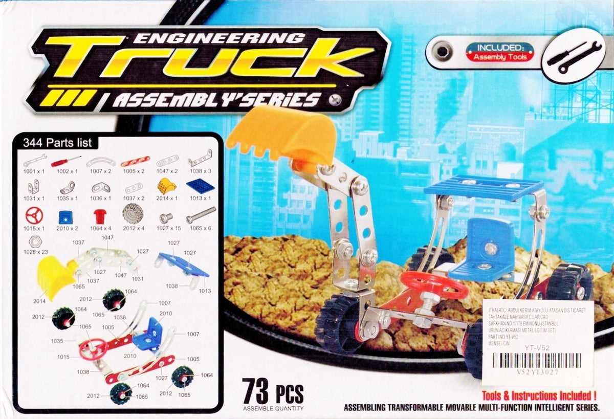 BUFFER 73 Parça Metal Lego Kepçe Eğlenceli Lego Seti ve Yapım Kutusu
