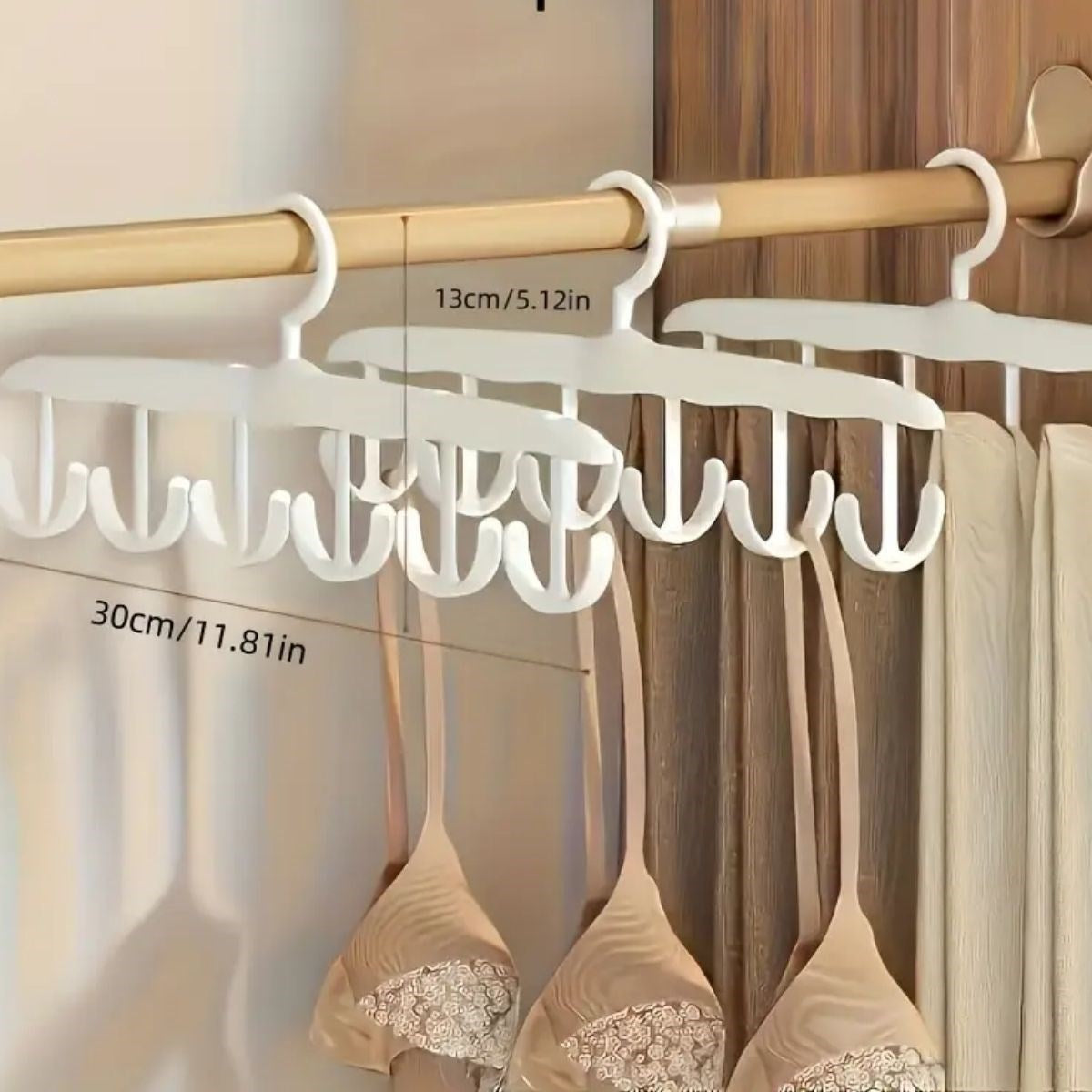 1 Adet Yer Tasarruflu 6 Kancalı Plastik Dolap İçi Düzenleyici Pratik Askı