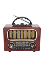 Orta Boy Retro Ahşap Tasarım Bluetooth Hoparlörlü Radyo – FM/AM Destekli, Şarjlı ve Taşınabiliri Radyo NS-6636