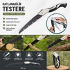 53 cm Katlanır Pelikan Testere, Büyük Boy, El Testeresi, Katlanabilir Budama ve Kesim Testeresi, Kamp, Bahçe ve Ahşap Kesim Testeresi