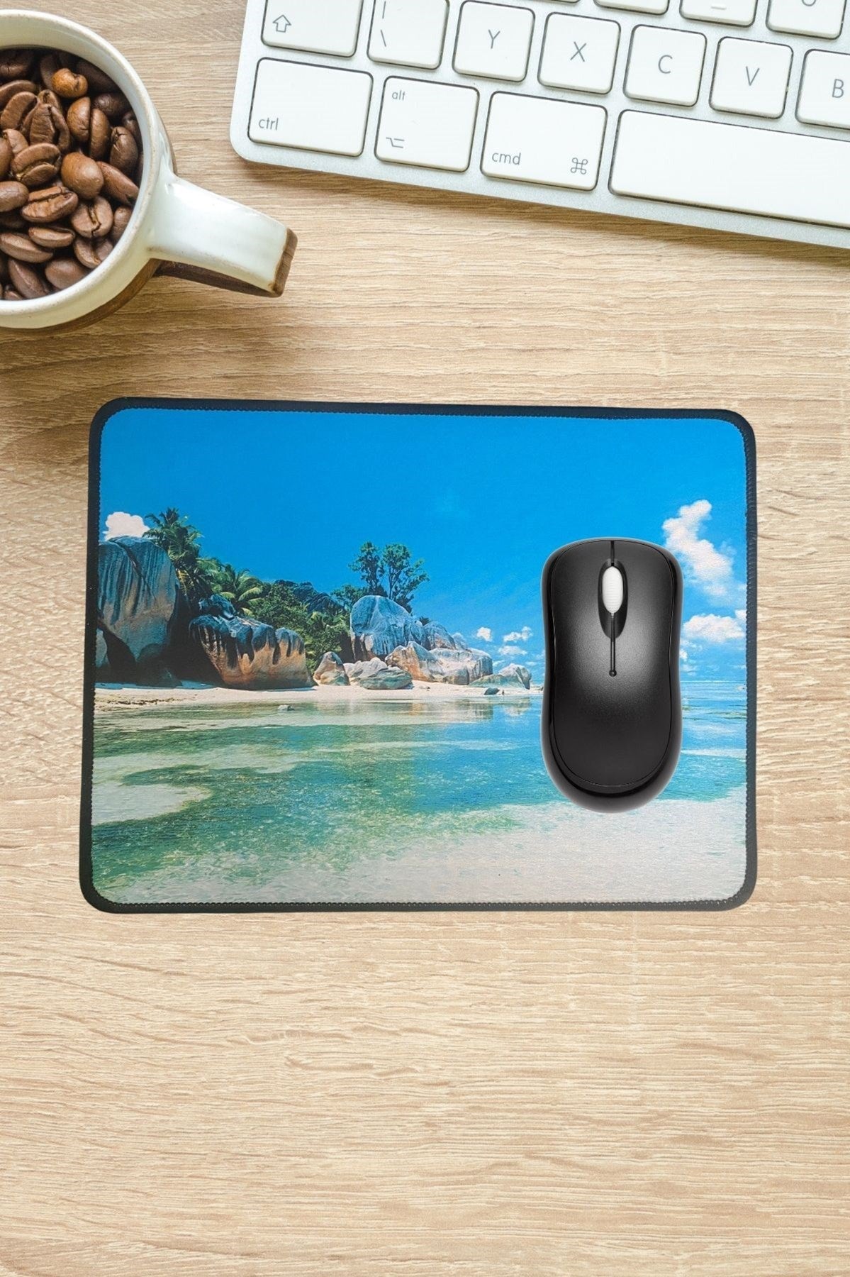 25x32 cm Küçük Boy Mouse Pad Manzara Ada