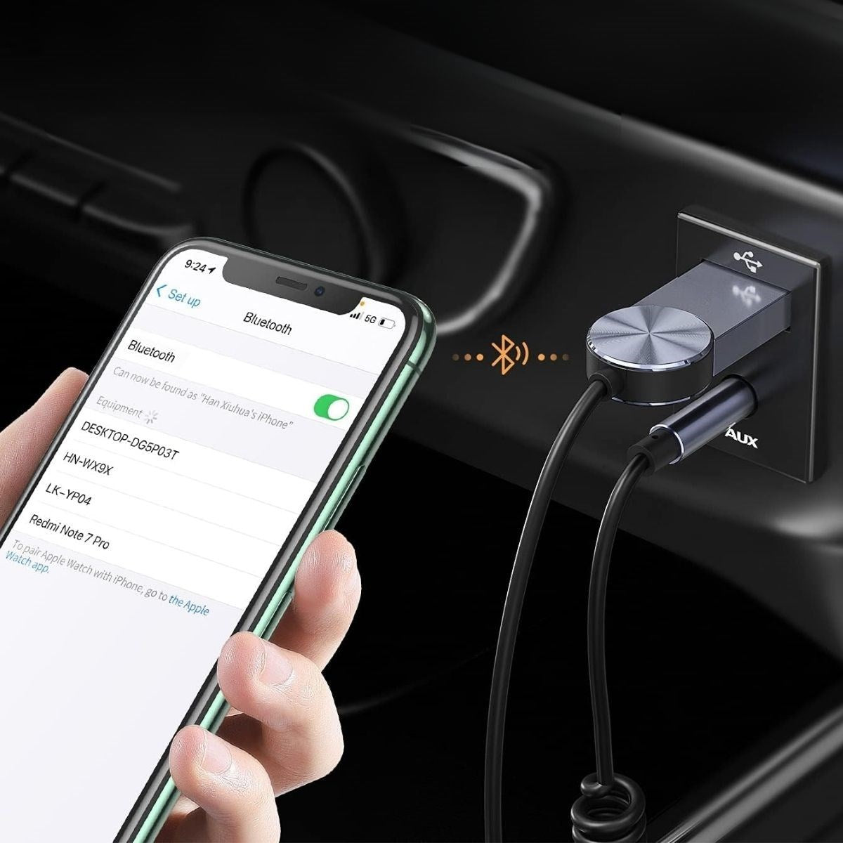 BUFFER Araba için Bluetooth Aux Alıcısı Wireless Araç Kiti