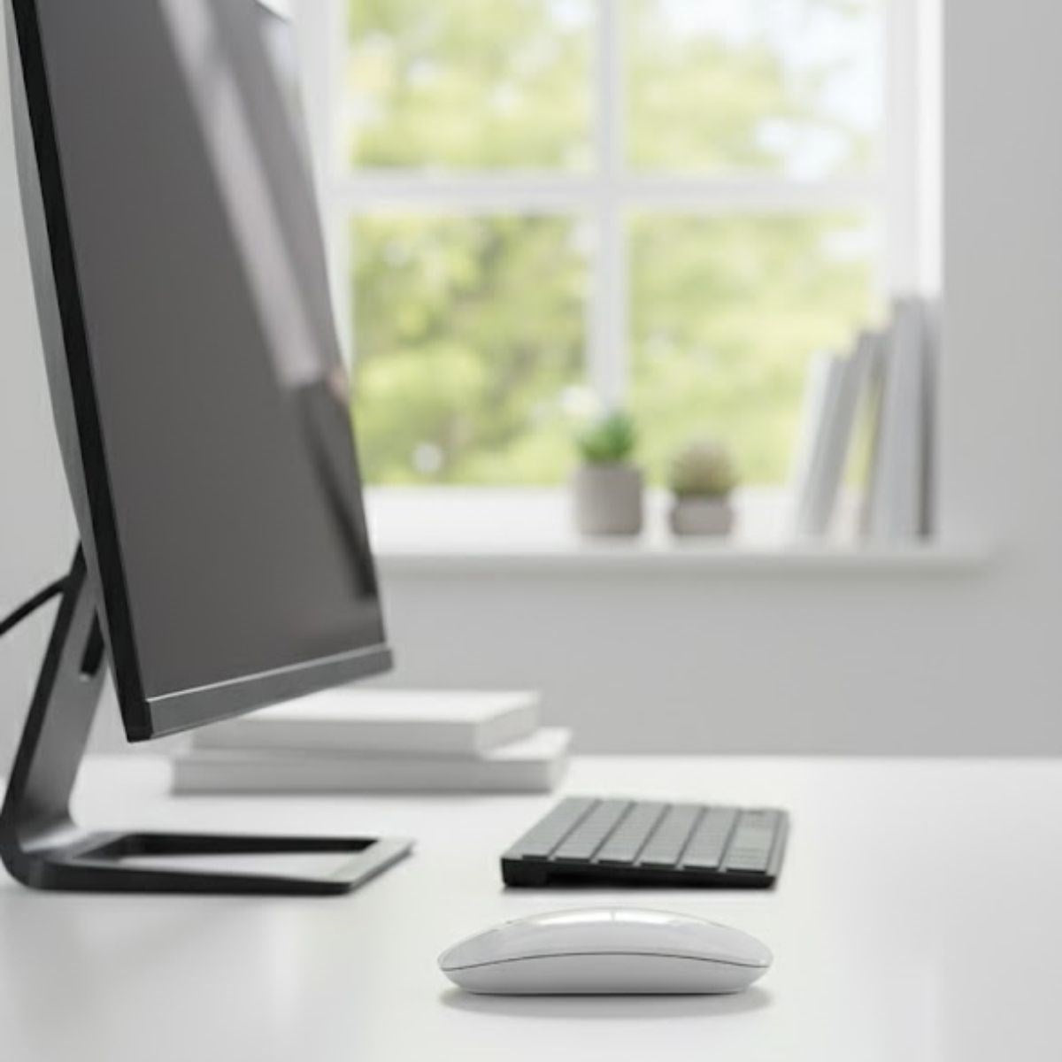BUFFER Beyaz Renkli Ergonomik Sessiz Kablosuz Mouse – USB Alıcılı, Ofis ve Oyun İçin Konforlu Bilgisayar Faresi MS6310