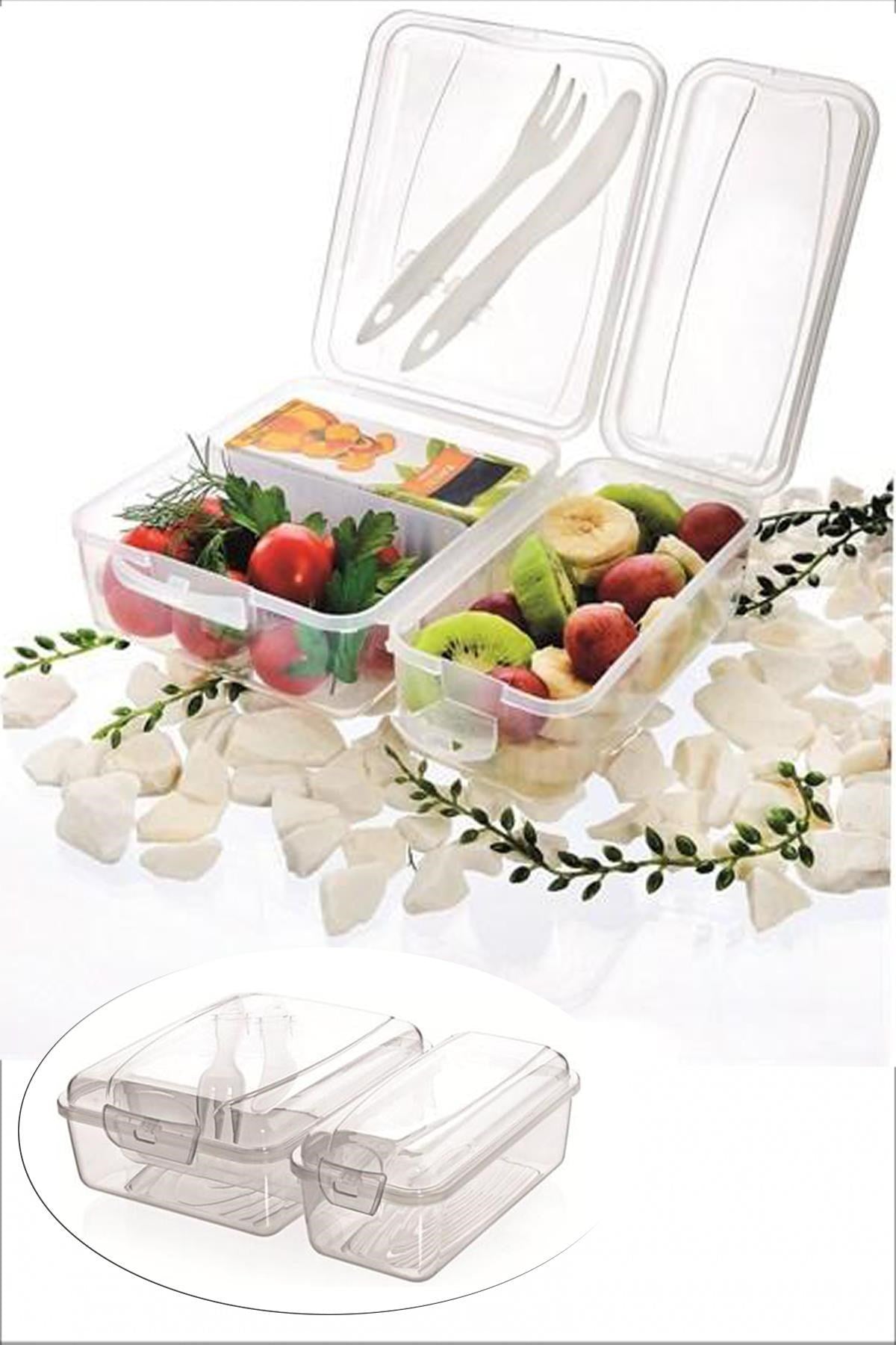 BUFFER Takeaway Ergonomik Asorti Çatal Bıçaklı Pratik Yoğurt Saklama Kabı