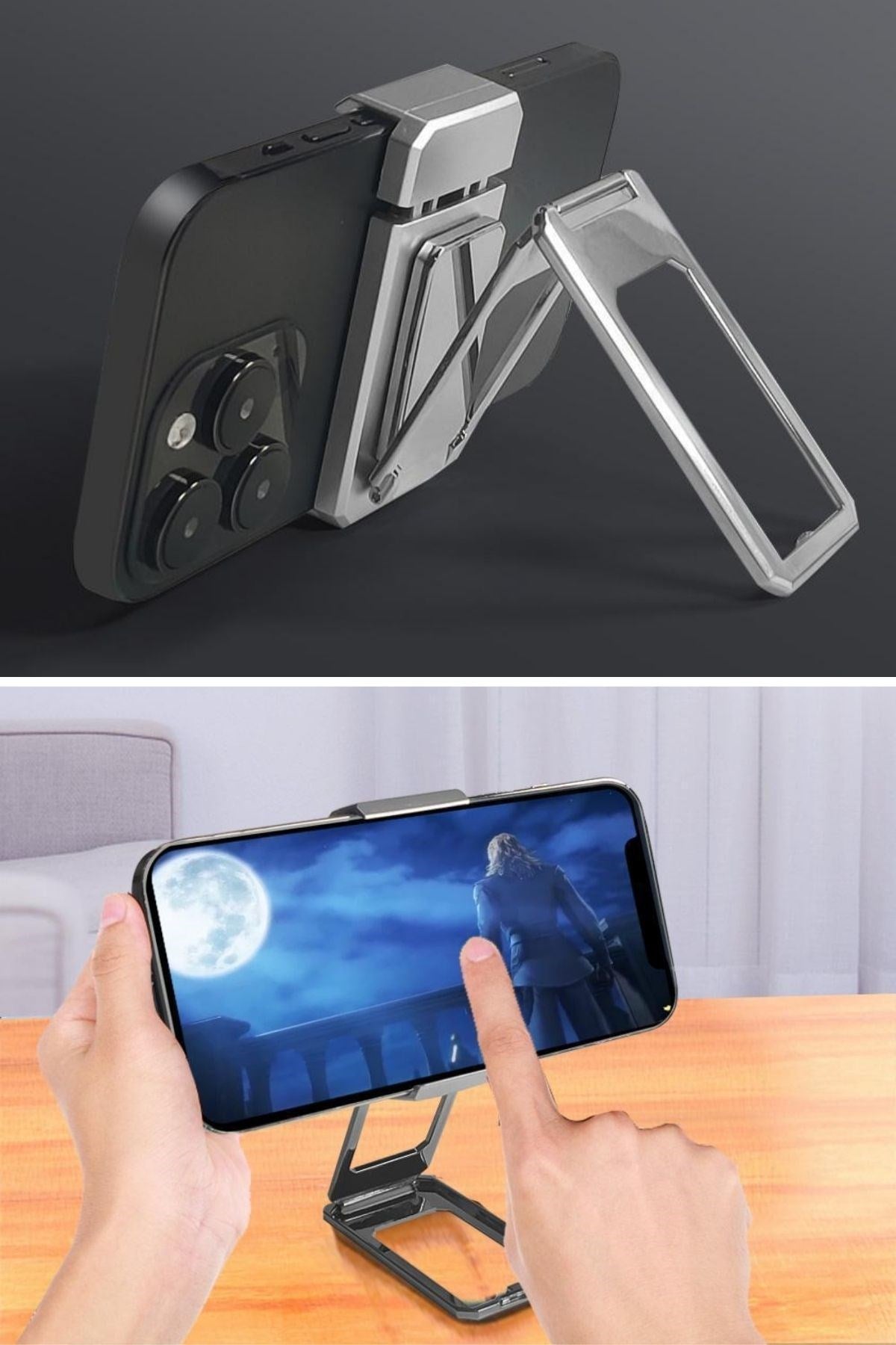 360 derece Dönen Tüm Telefon Tipleri İle Uyumlu Metal Telefon Standı Braket