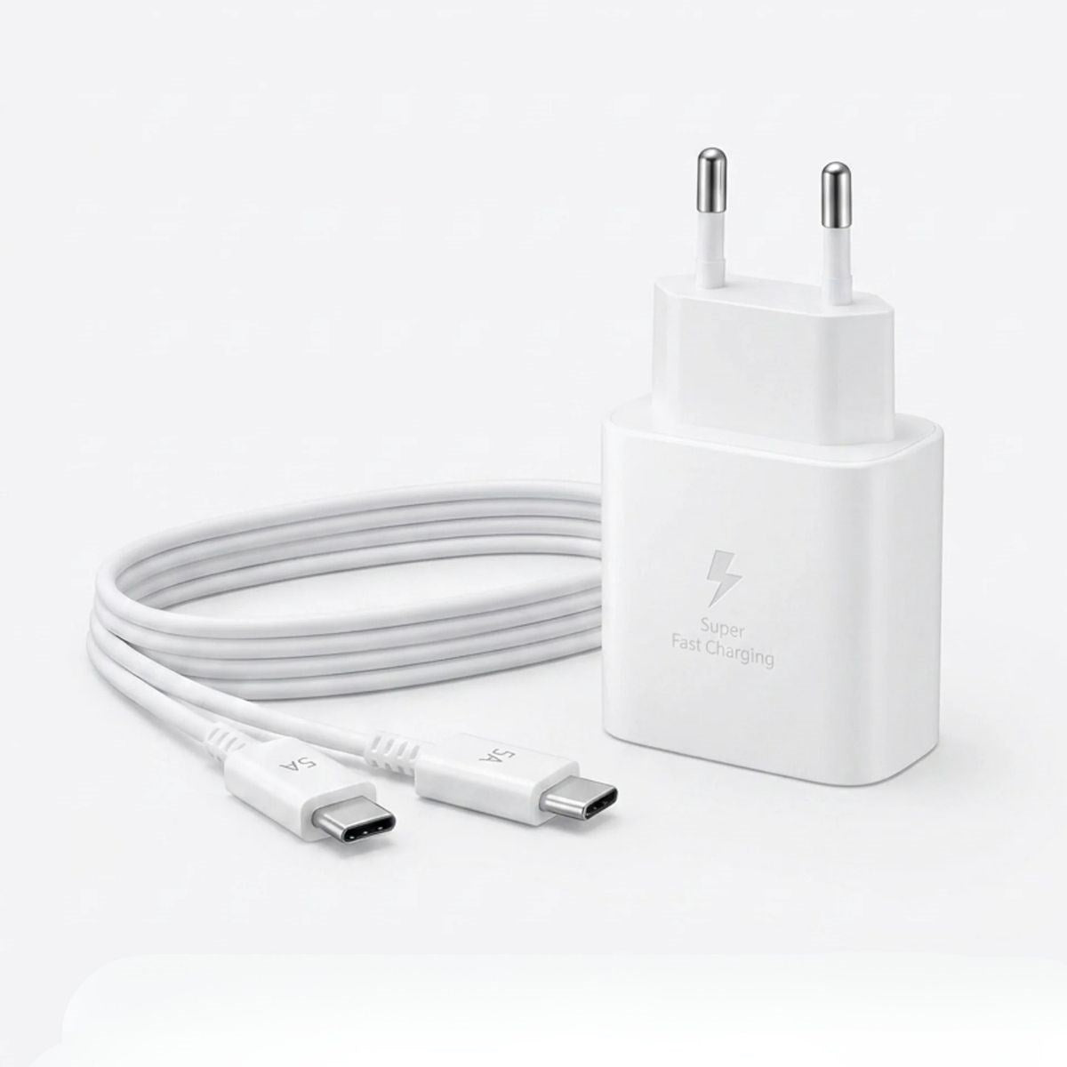 BUFFER 45W Süper Hızlı Şarj Adaptörü USB-C PD 3.0 PPS Fast Charger + 5A Type-C to Type-C Kablo