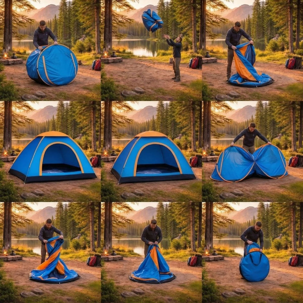 BUFFER 3 Kişilik Yarı Otomatik Kurulum Kamp Çadırı – Suya Dayanıklı, Taşıma Çantalı Outdoor Aile Çadırı, Piknik, Plaj ve Doğa 200x150x110 cm
