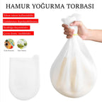 BUFFER Orta Hamur Torbası Silikon Şeffaf Hamur Yoğurma Torbası Ekmek Makarna Mantı  Hamuru Kolay Yo