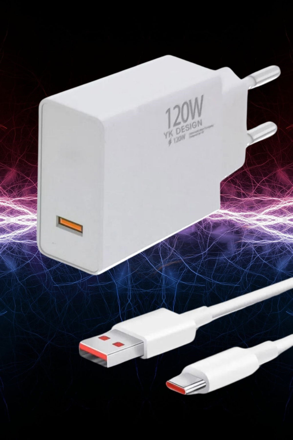 120W USB Hızlı Type C Uçlu Kablolu Şarj Aleti