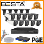 5 MP 1440P 10 DIŞ MEKAN KAMERALI IP POE Güvenlik Seti