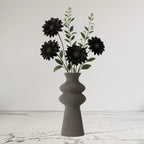 Premi̇um İskandi̇nav Rusti̇k Plasti̇k 3d Dekorati̇f Vazo Gri