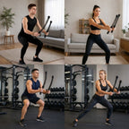 2'li Battle Rope Titreşimli Egzersiz Çubuğu, Yaylı Dalga Mekanizmalı Kol, Omuz, Göğüs, Sırt ve Core Antrenman Aleti