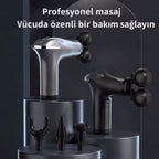 4 Başlıklı Şarjlı Masaj Tabancası Bel Sırt Boyun Bacak Kas Rahatlatıcı