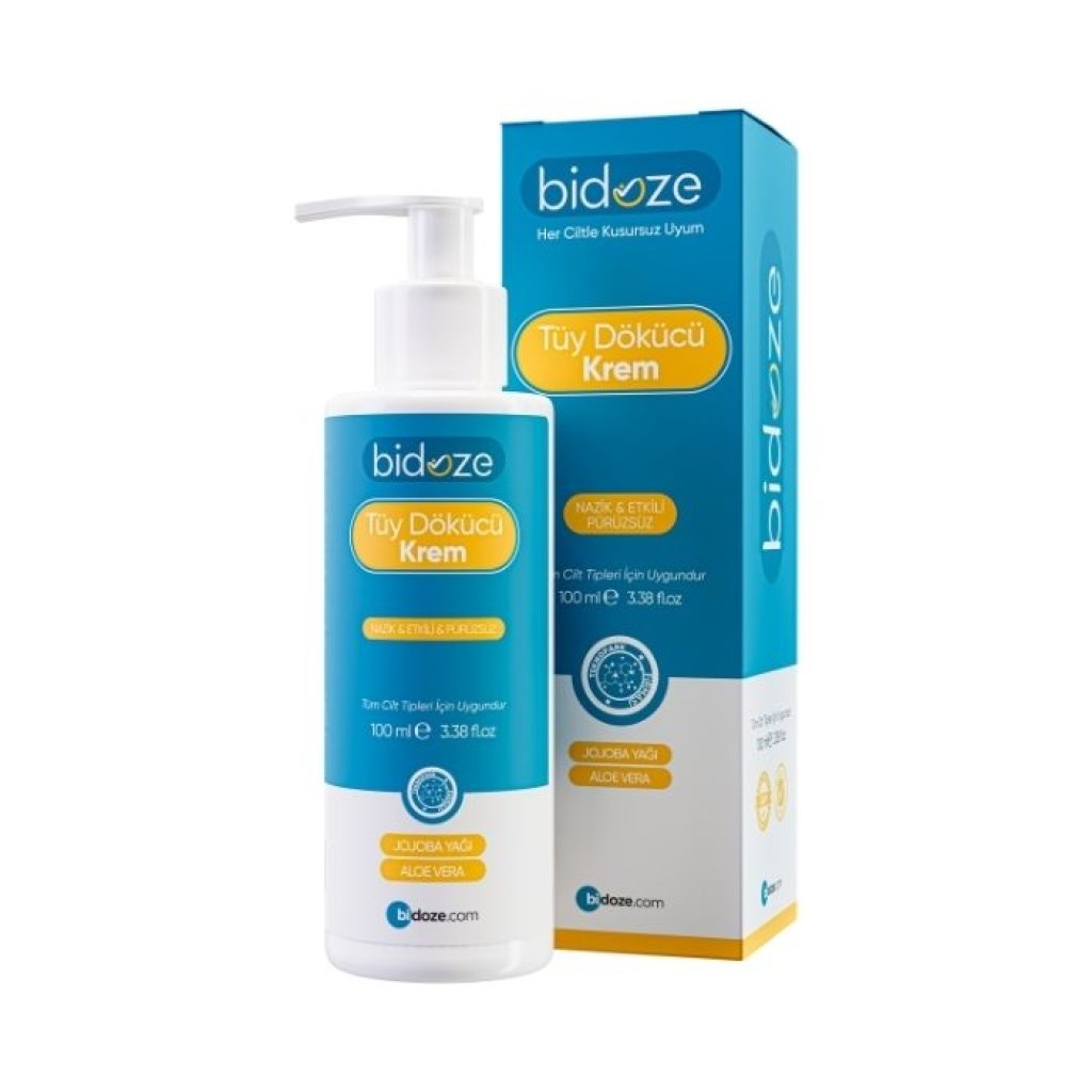 Bidoze Tüy Dökücü Krem 100 Ml | Aloe Vera ve Hindistan Cevizi Yağlı Pürüzsüzlük