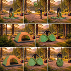 4 Kişilik Yarı Otomatik Kamp Çadırı – Suya Dayanıklı, Hızlı Kurulumlu Outdoor Aile Çadırı, Doğa, Kamp ve Piknik 200x200x135 cm