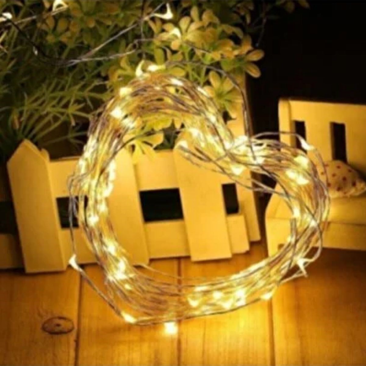 Sarı Peri LED Flaşlı Işık – 3 Metre Dekoratif Oda ve Organizasyon Aydınlatması
