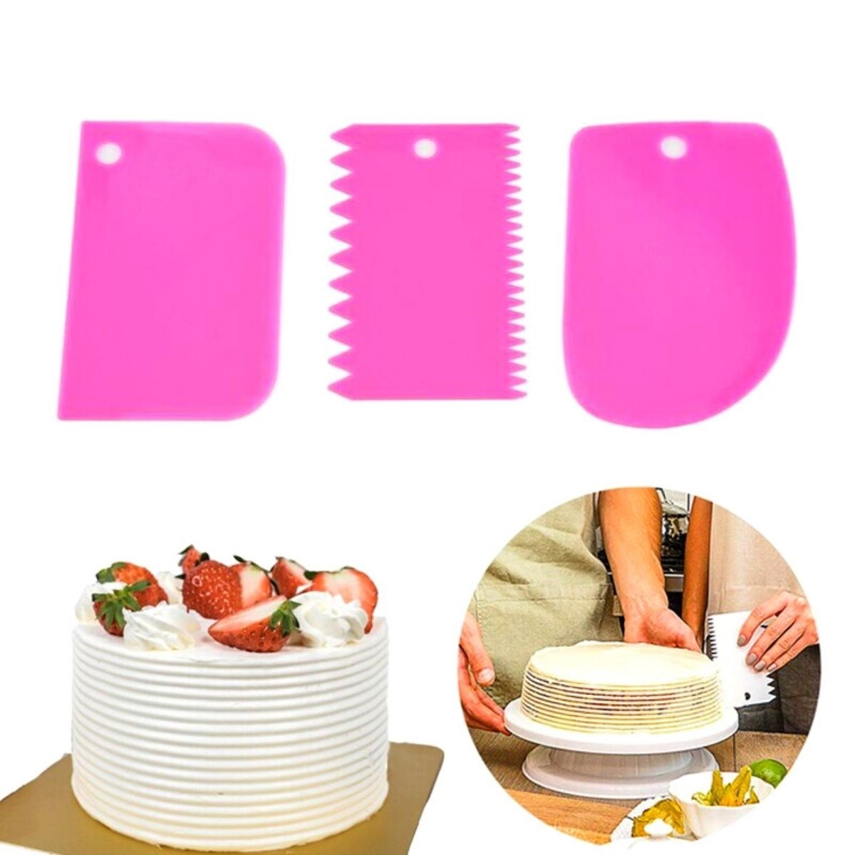 BUFFER Pasta Hamur Şekillendirici Spatula Kesici Kazıyıcı Dekoratör Set