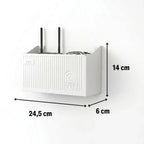 Duvar Tipi Wi-Fi Modem Saklama Kutusu(Beyaz) – Kablo Düzenleyici Router Raf Organizer