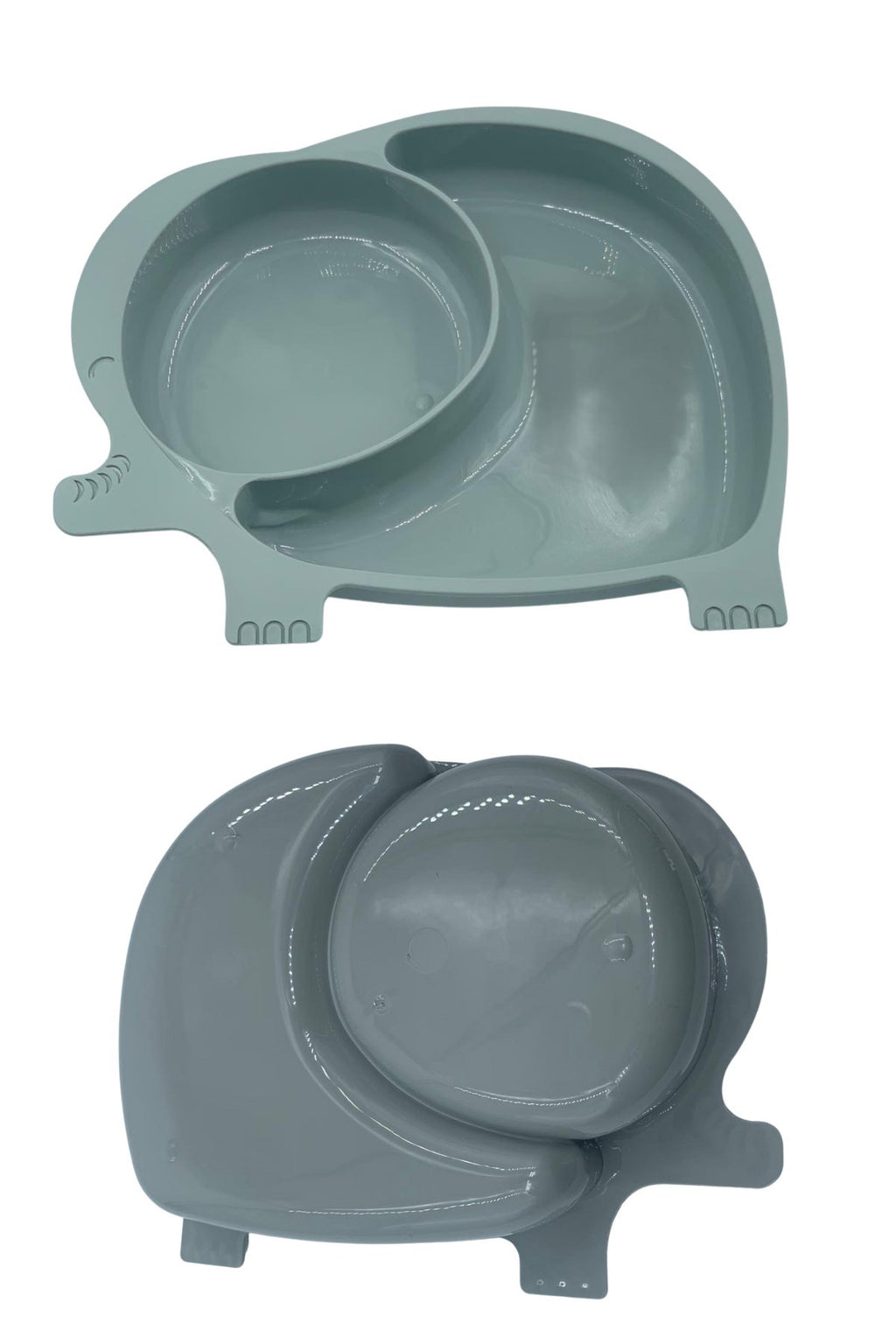 BUFFER Bebek ve Çocuk için Sevimli Fil Model Desenli Yemek Bebek Mama Kabı Bölmeli Tabak