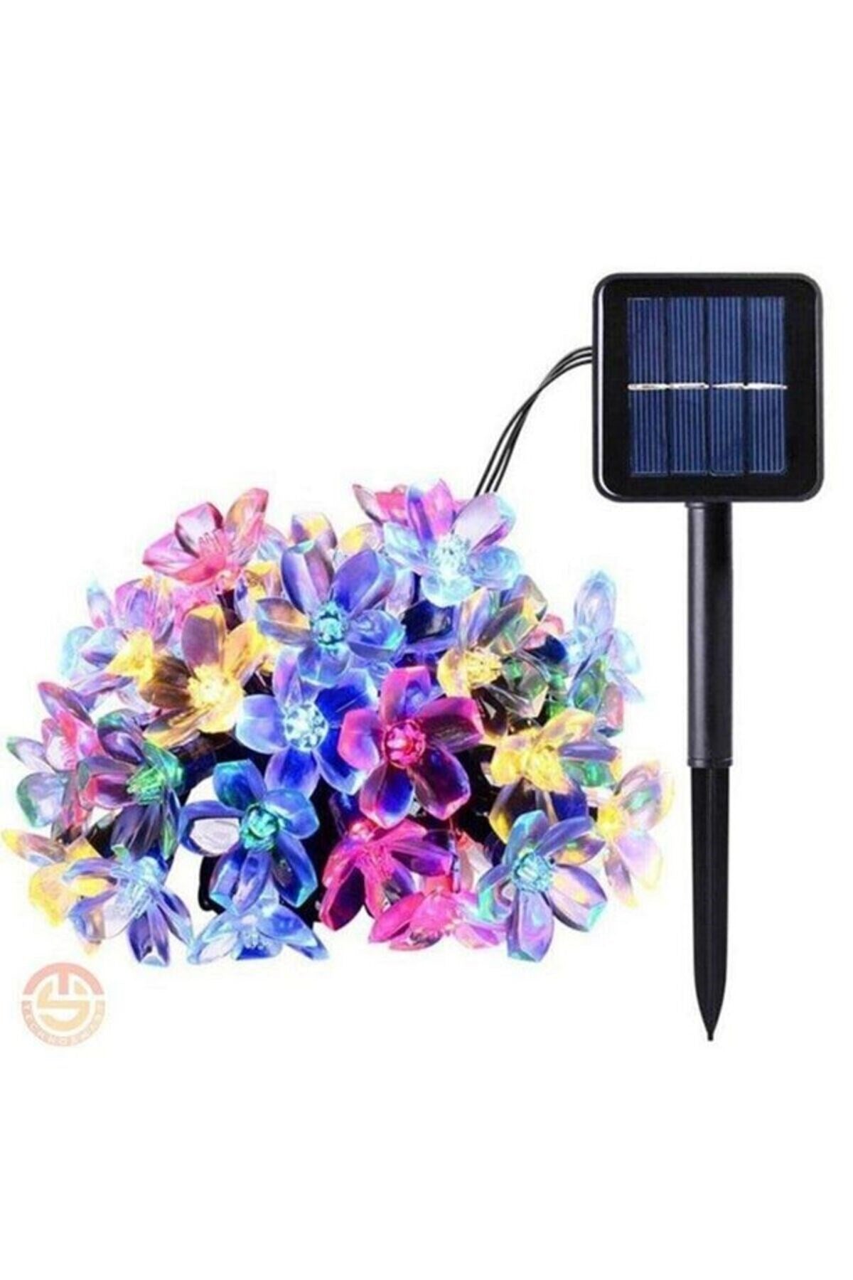 Solar 30 Ledli Çiçekli RGB Bahçe Aydınlatma Dekorasyon Güneş Enerjili