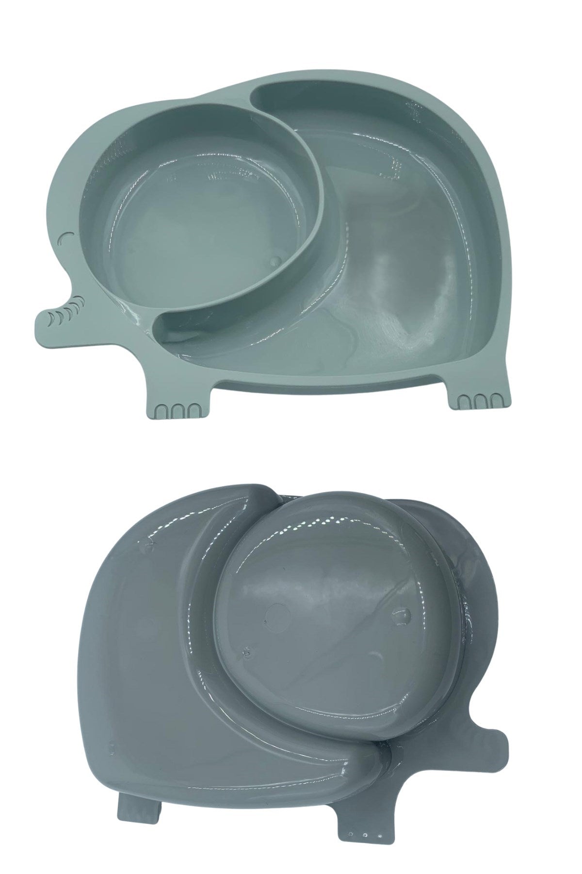 BUFFER Bebek ve Çocuk için Sevimli Fil Model Desenli Yemek Bebek Mama Kabı Bölmeli Tabak