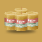 Bolsius Rustik Blok Sütun Mum - Silindir Şeklinde - Bal Peteği Sarı Renkli - 35 Saat Uzun Yanma Süresi  - Ev Dekorasyonu - Kokusuz - Doğal Vegan Özler -  6,6 cm - 8 cm - Herseyben.de