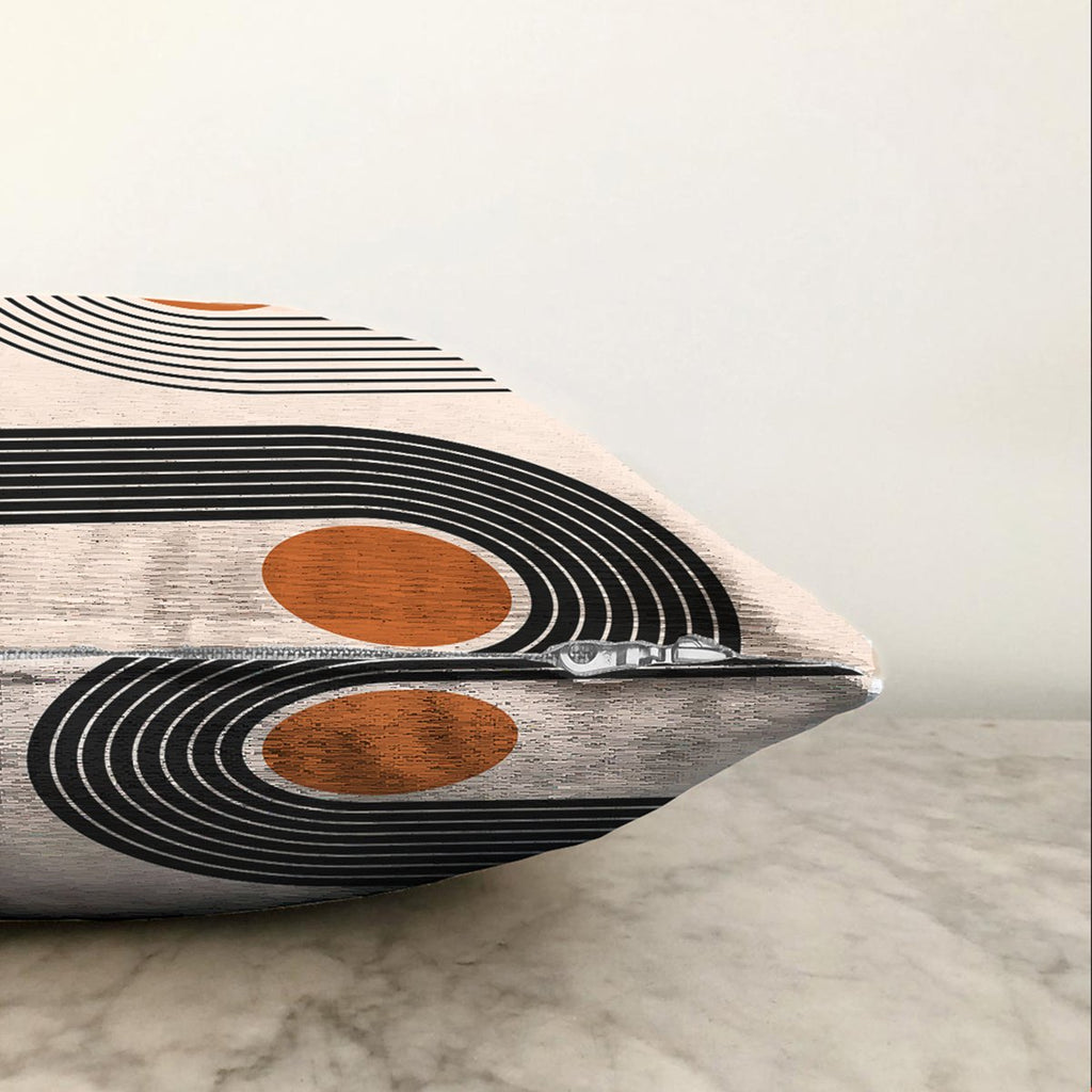 Renkli Zeminli Geometrik Desenli Dijital Baskılı Modern Raşel Kadife Yastık Kırlent Kılıfı - Herseyben.de