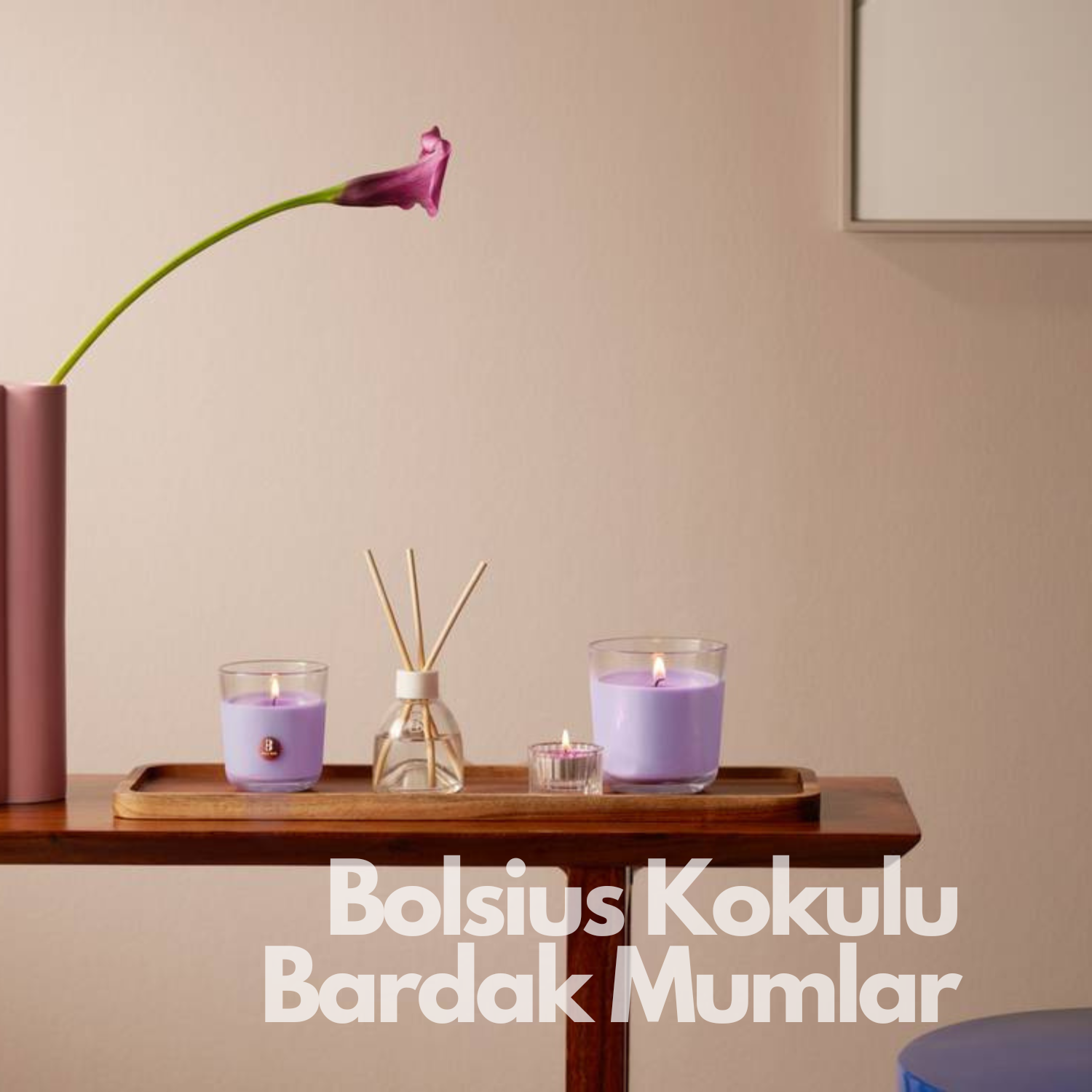 Bolsius Şeftali Kokulu Bardakta Mum – 80/73 mm, 25 Saat Yanma Süresi - Herseyben.de