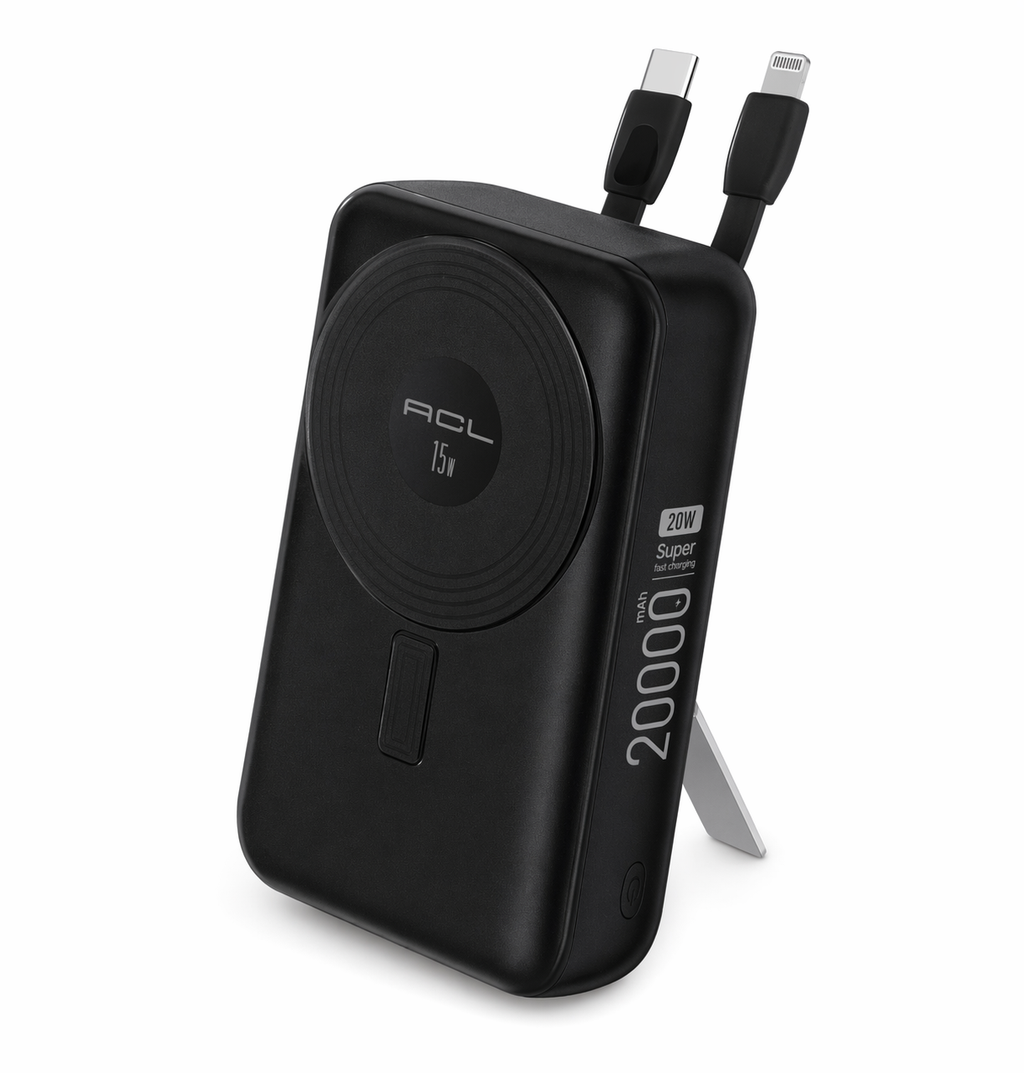 20000mAh Solar Powerbank – Dahili USB, Micro USB, Type-C ve Lightning Kablolu Taşınabilir Şarj Cihazı | 2 USB Çıkışlı