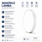 Sensörlü LED Lamba Seti – USB Şarjlı Hareket Sensörlü Manyetik Gece Lambası, 3 Renk Modlu Akıllı Aydınlatma 3’lü / 6’lı Set