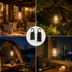 3’lü Set Solar Şarjlı LED Kamp Lambası – Type-C Şarjlı Askılı Taşınabilir Aydınlatma