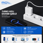 67W Turbo Hızlı Şarj Adaptörü USB-A to Type-C Kablo Dahil
