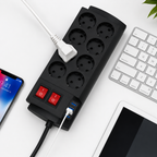 8’li Çoklu Priz + USB & USB-C + 2 Metre Güç Kablosu | Güç Dağıtıcı Elektrik Uzatma Kablosu – Ev / Ofis / Masaüstü
