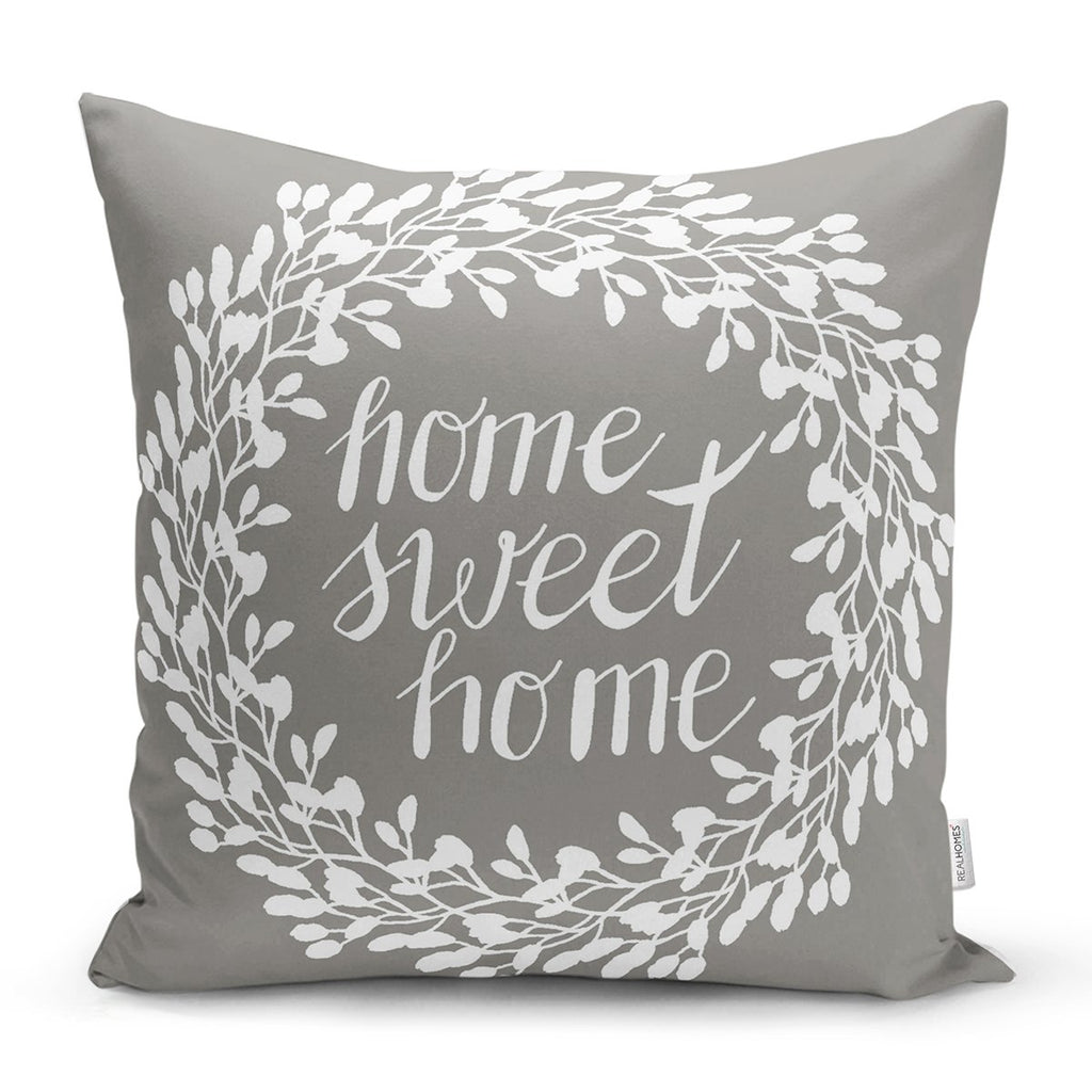 Home Sweet Home Dijital Baskılı Dekoratif Yastık Kırlent Kılıfı - Herseyben.de