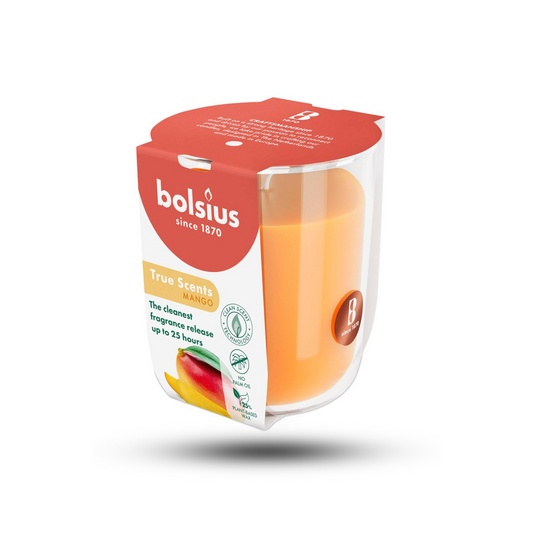 Bolsius Mango Kokulu Bardakta Mum – 80/73 mm, 25 Saat Yanma Süresi