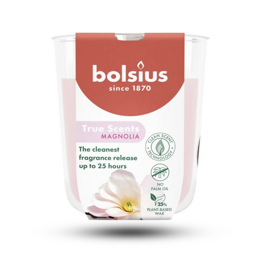 Bolsius Manolya Kokulu Bardakta Mum – 80/73 mm, 25 Saat Yanma Süresi