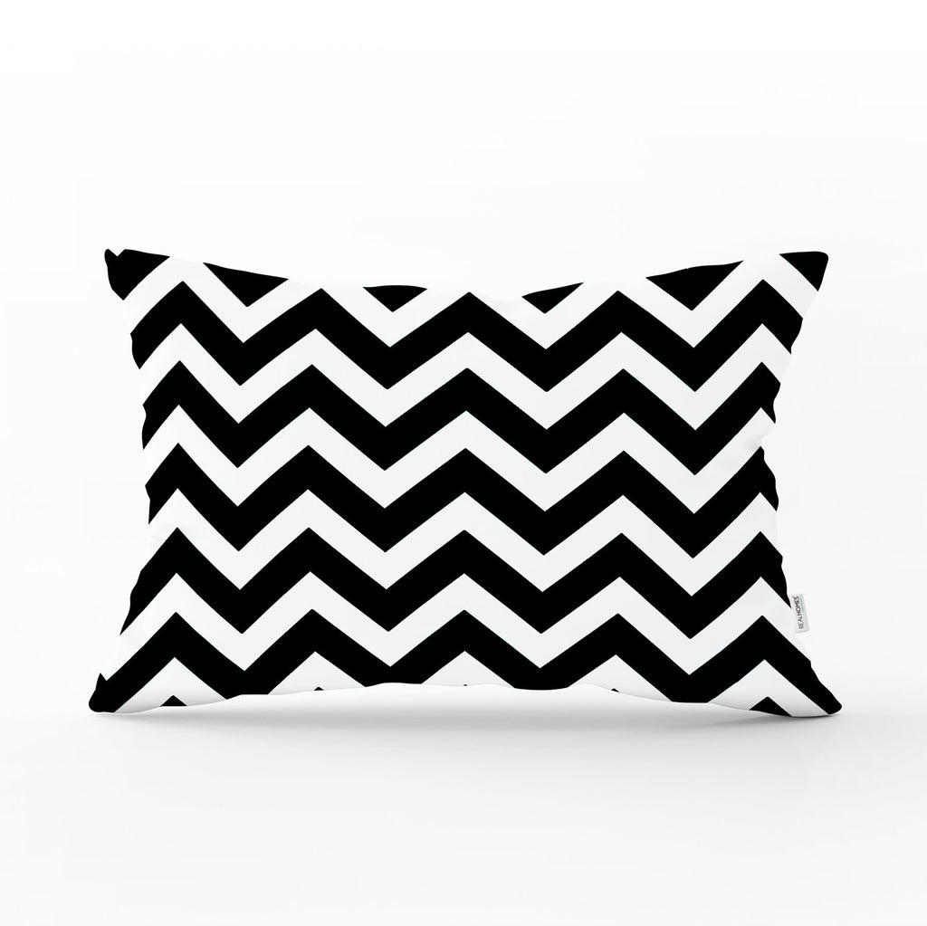 Modern Zigzag Desenli Dijital Baskılı Dekoratif Dikdörtgen Yastık Kırlent Kılıfı - Herseyben.de