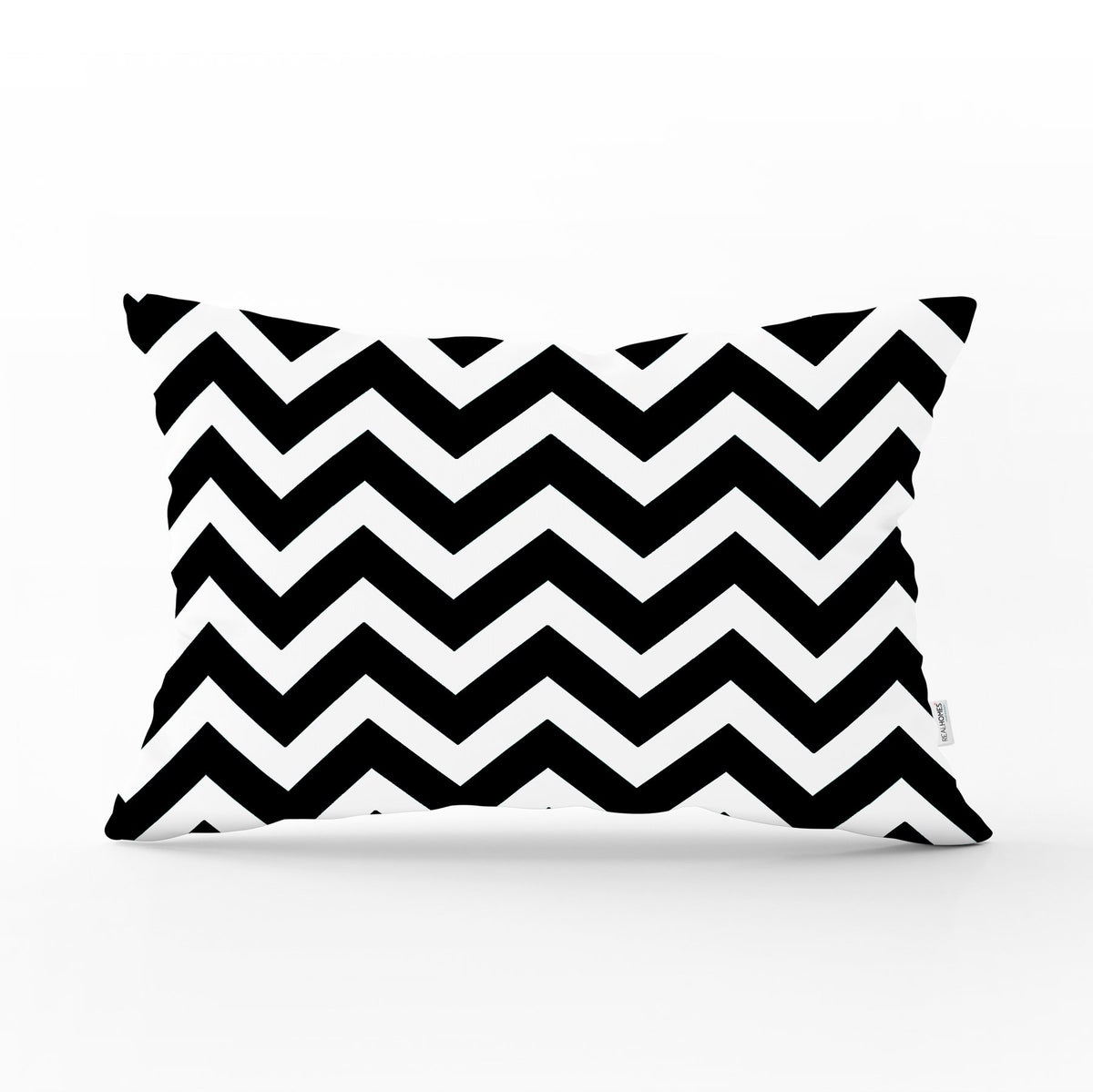 Modern Zigzag Desenli Dijital Baskılı Dekoratif Dikdörtgen Yastık Kırlent Kılıfı