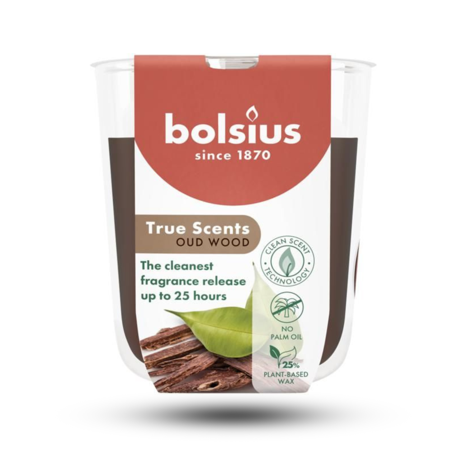 Bolsius Ud Ağacı Kokulu Bardakta Mum – 80/73 mm, 25 Saat Yanma Süresi - Herseyben.de