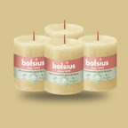Bolsius Rustik Blok Sütun Mum - Silindir Şeklinde - Yulaf Beji Renkli - 35 Saat Uzun Yanma Süresi  - Ev Dekorasyonu - Kokusuz - Doğal Vegan Özler -  6,6 cm - 8 cm - Herseyben.de