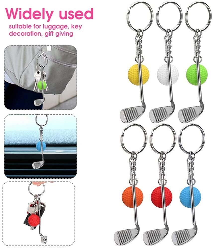 Gerçekçi Golf Tasarımlı Şık Anahtarlık Kolye Çanta Süsü Golf Keychain