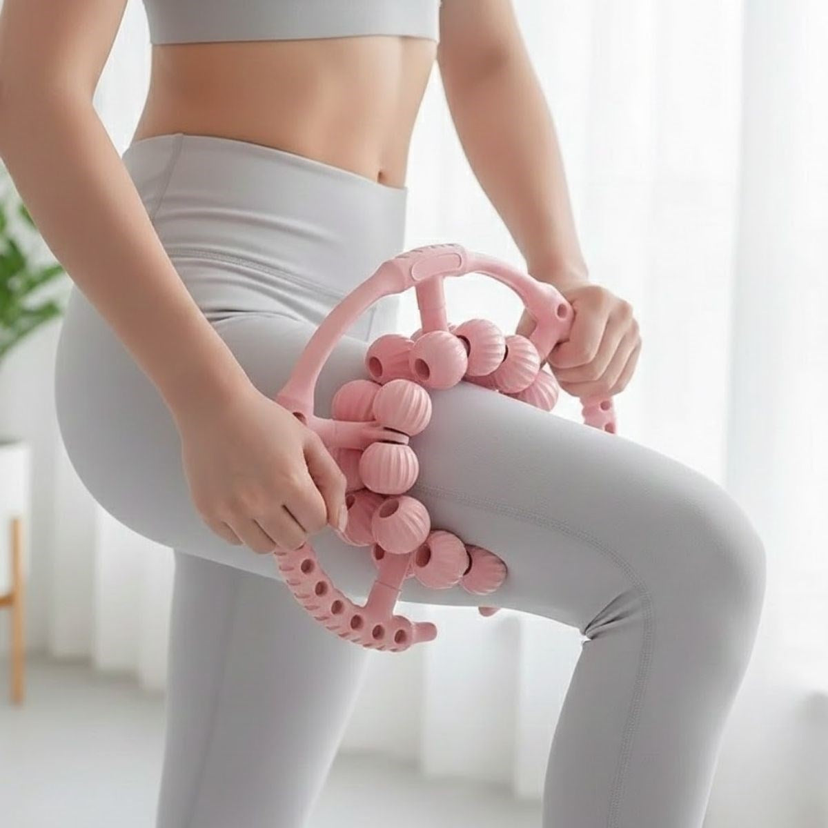 BUFFER 20 Tekerlekli Ayarlanabilir Bacak ve Kol Masaj Aleti – 360° Tam Daire Derin Doku Kas ve Lenfatik Masaj Silindiri