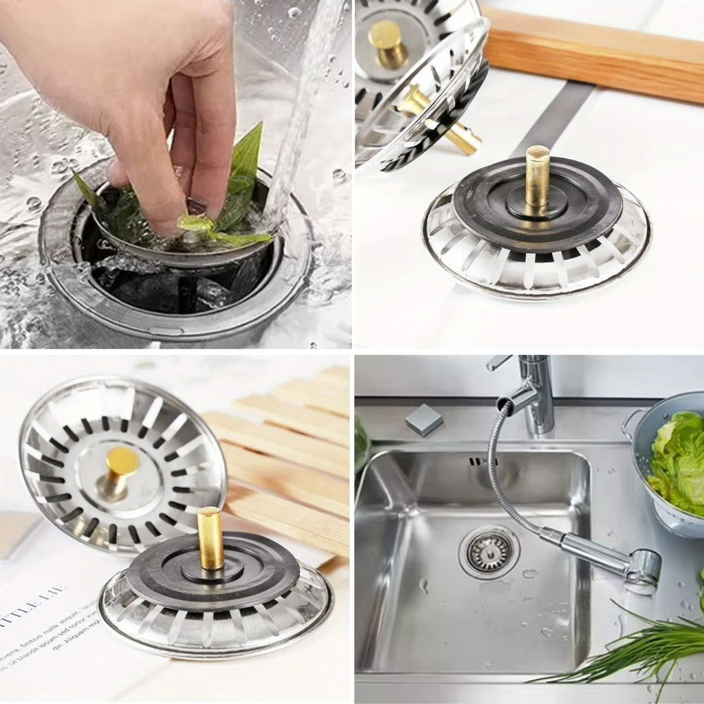 BUFFER Paslanmaz Çelik Mutfak Evye Lavabo Süzgeci Lavabo Gideri Atık Gıda Tıpası